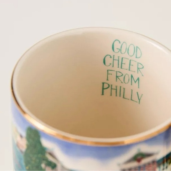 Anthropologie Philly Holiday in the City Stoneware Coffee Tea Mug Cup 2024 NWT - Picture 5 of 9